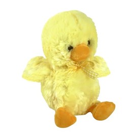 Tilzmart Cuddly Plush Toy - Easter Chick Plush with Polka Dot Bow - Cuddly and Fluffy Baby Chicks For Easter - Easter Toys For Children and Easter Decorations 20cm Plush Toy For Kids (CHICK)