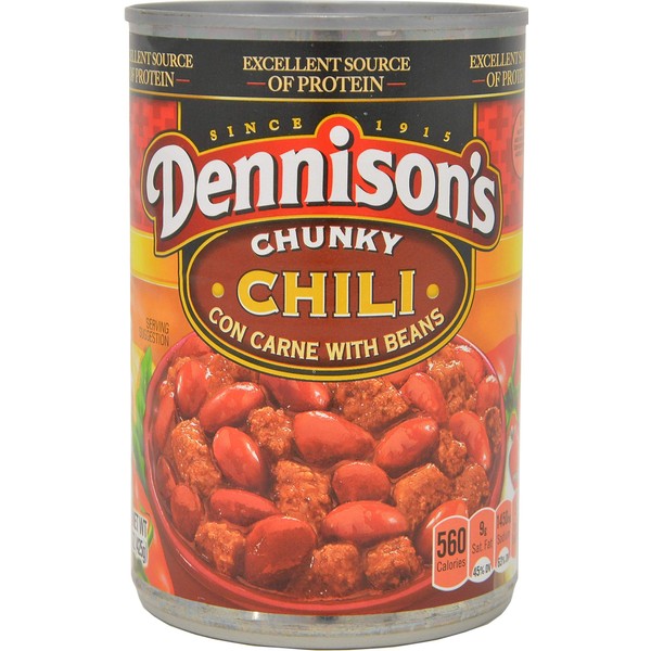 Dennison's, Chunky Chili Con Carne With Beans, 15oz Can (Pack of 6)