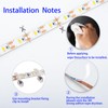 JUNWEN Battery Operated LED Strip Lights with Remote Daylight White,