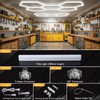 BRILLIHOOD Hexagon Garage Lights, LED Honeycomb Lights Ceiling, 192W, 23040LM,
