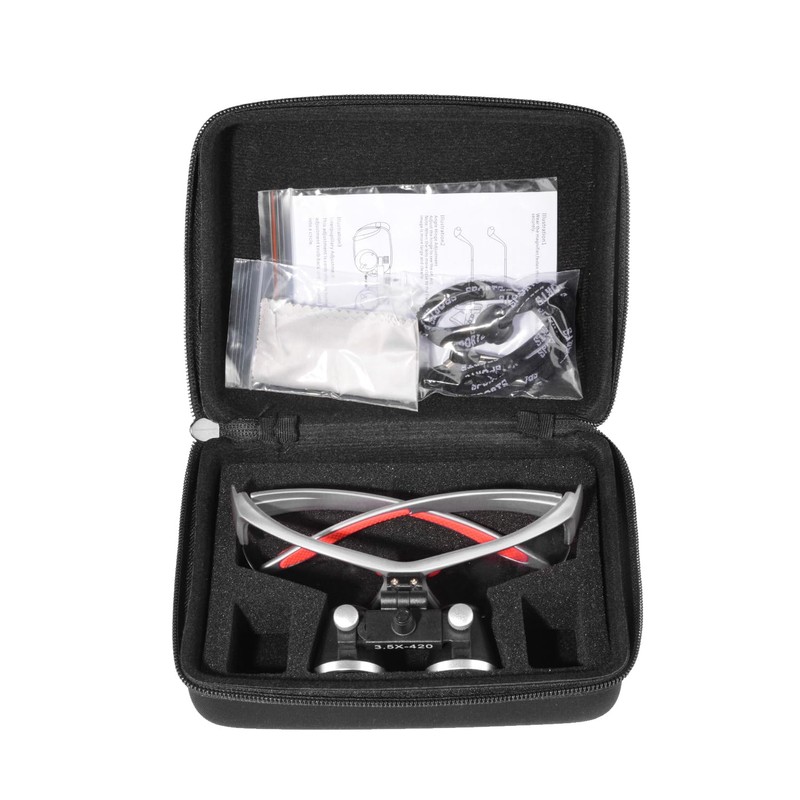 Kurtvenid 3.5x Magnifier 3.5X Binocular Magnifier Dual Use Adjustable Interpupillary