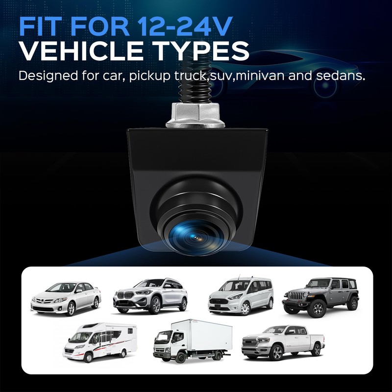 Backup Camera with Switchable Front View - 1080P Metal AHD,