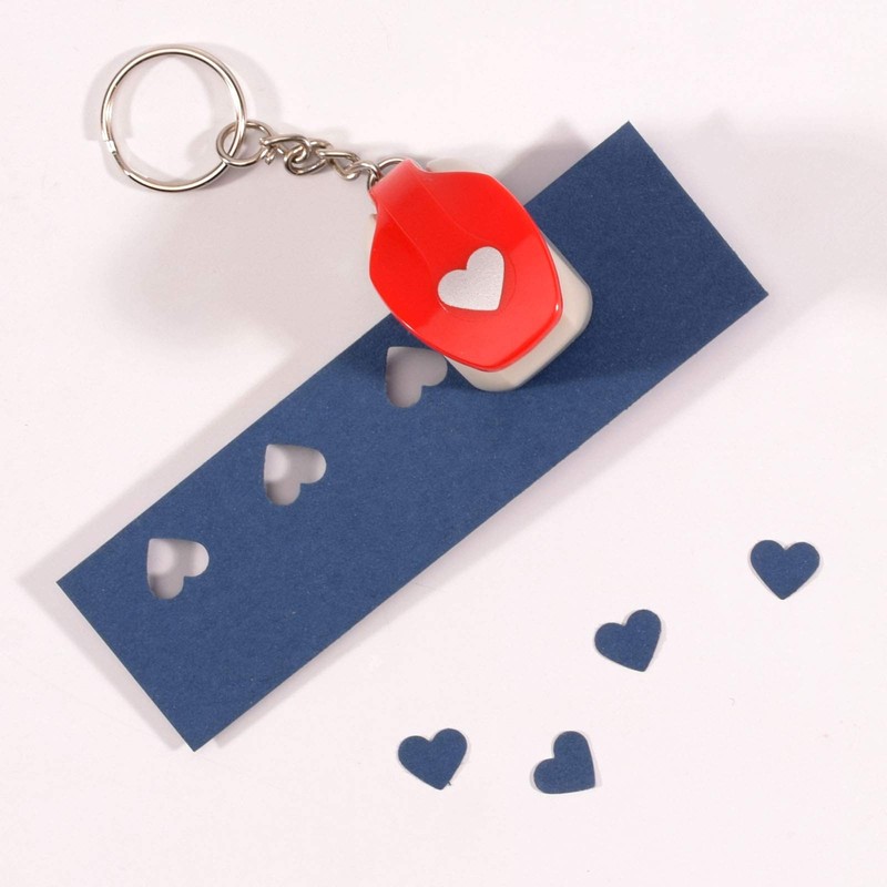 Vaessen Creative Craft Paper, Mini Keychain Heart Punch, for DIY