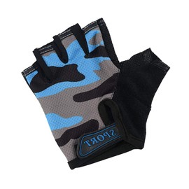 Haobase Camouflage Cycling Gloves Half Finger Breathable Outdoor MTB Road Sport Gloves Mitten for Children