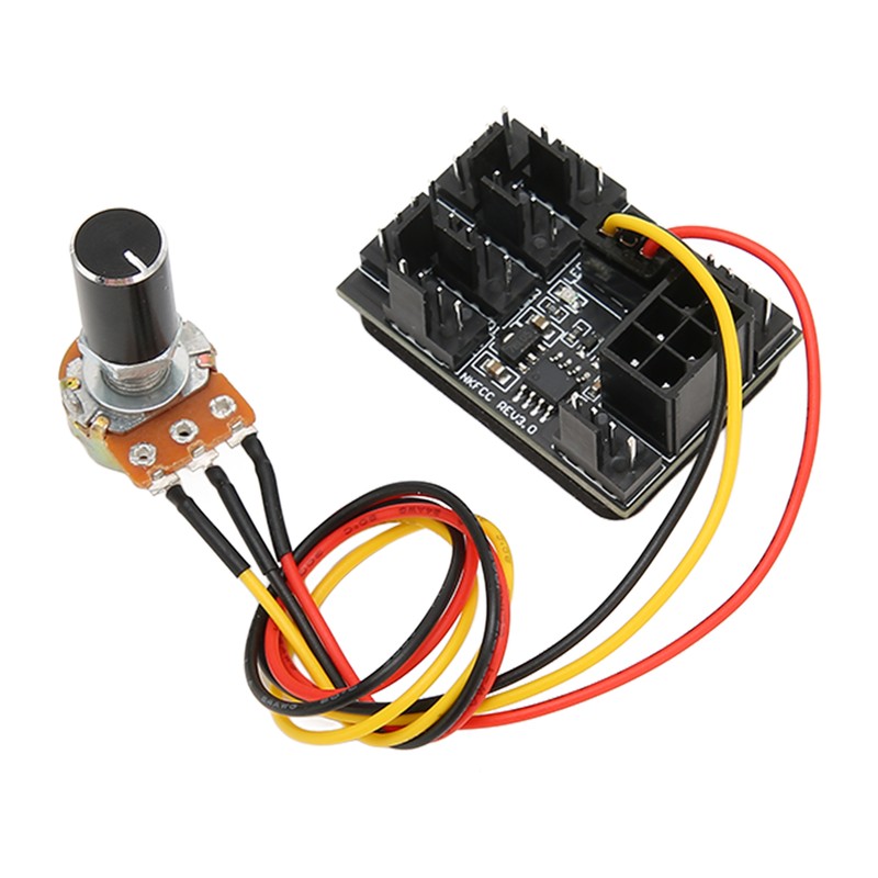 2 Pcs PC Fan Controller 3 Pin 4 Pin Fan