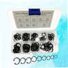 VILLFUL Complete 65mn Carbon Steel Snap Ring Kit 100 Pieces