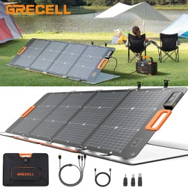 GRECELL 120W Foldable Bifacial Solar Panel 21.6V Charger for RV Power Station Generator
