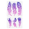 2 Pack Feathers Mandala Stencils for Painting Reusable Plastic Feather