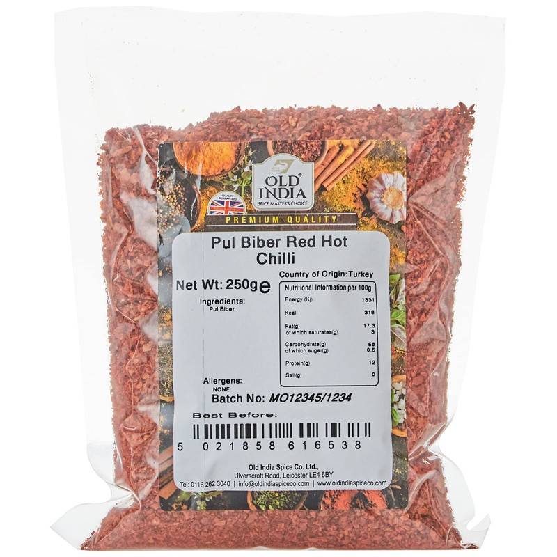 Old India Pul Biber Red Hot Chilli 250g