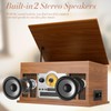 10-in-1 Record Player with Built-in Speakers Wireless Playback, CD &