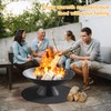Longzhuo Fire Pit Mat, 48 Inch Waterproof, High Temp Resistant,
