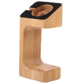 Mikinona 1pc Bamboo and Wooden Watch Stand Display Smart Charging Type Yellow