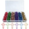 Cute Cross Paper Clips (180 Pack), Colored Cross Paper Clips,