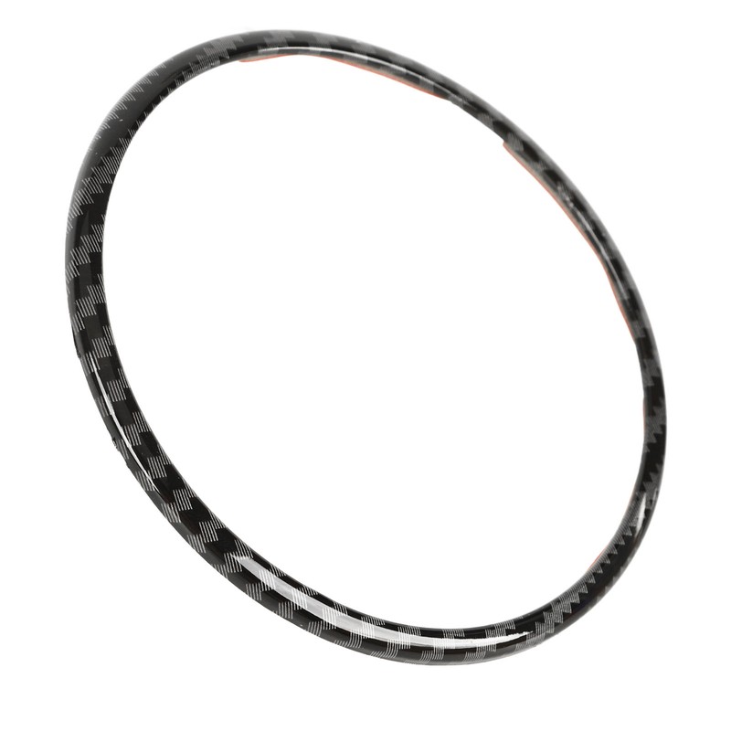Steering Wheel Emblem Ring Carbon Fiber Look Simple Cool Replacement