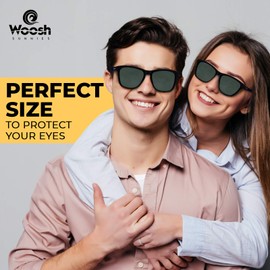Woosh Polarized Sunglasses for Men and Women - Lightweight Unisex Sun Glasses with UV Protection for Driving Fishing, Running, Sports, Beach and Outdoors (Boardwalker)