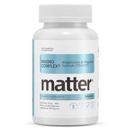Matter Magno Complex Bisglicinato Magnesio Quelado Traacs Óxido Apoyo Descanso Profundo Relajación Muscular 100 Cápsulas Vegetales