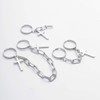 Aimimier 3Pcs Punk Cross Knuckle Ring with Chain Tassel Paperclip