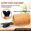 Bamboo Utensil Holder, Large Utensil Holders for Kitchen Counter, Bamboo