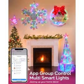 avartar controls Animatronic 43in Freestanding Christmas tree Home Decor Multicolor LED Lights