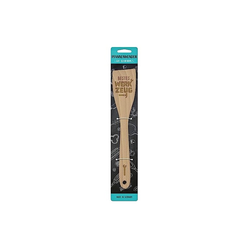GRUSS & CO 48812 Spatula with "Best Tools" Motif Beech