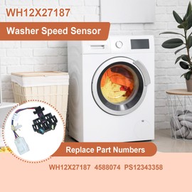 WH12x27187 Washer Speed Sensor for GE Washing Machine GUD24ESSM0WW-GEH GUD24ESSM0WW-GEH Replaces 4588074 PS12343358