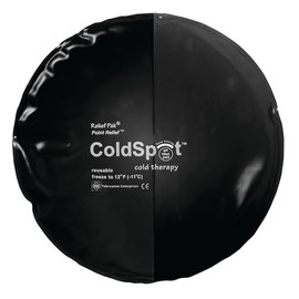 Relief Pak Heavy-Duty Black Urethane Reusable Cold Pack, Circular (10" Diameter), Dozen