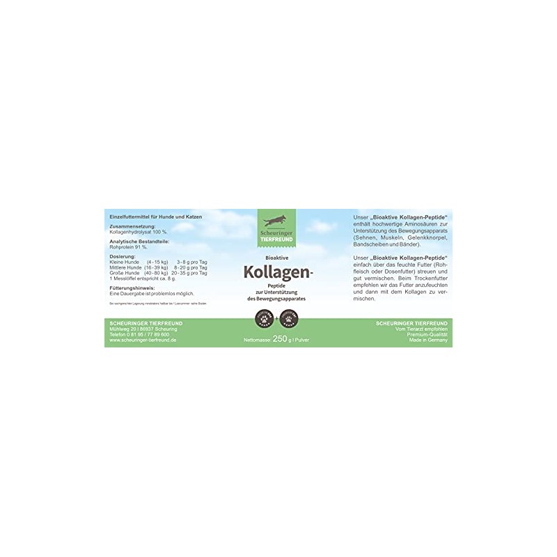 Scheuringer Tierfreund Bioactive Collagen Peptides for Musculoskeletal Support