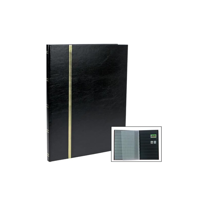 Safe 158 Stamp Album Insert Book Large Format 16 Black