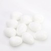 JIHUOO 50 Pcs Empty Plastic Easter Eggs White Blank Easter