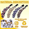 4 Pack Large Elegant Rhinestone Banana Hair Clips for Girls