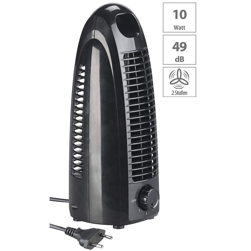Sichler Haushaltsgeräte Small Tower Fan: Tower Table Fan VT-110 with
