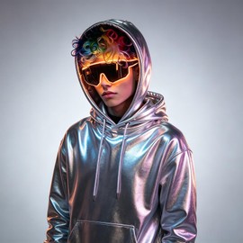 MAYTOTE Halloween Luminous Glasses, Glow in the Dark Glasses, Cosplay, Costume, LED Glasses, Christmas, Party, Birthday, Present, Sunglasses (Orange)