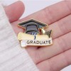 Gold Graduation Cap Brooch Pin for Women Girls Men Fashion