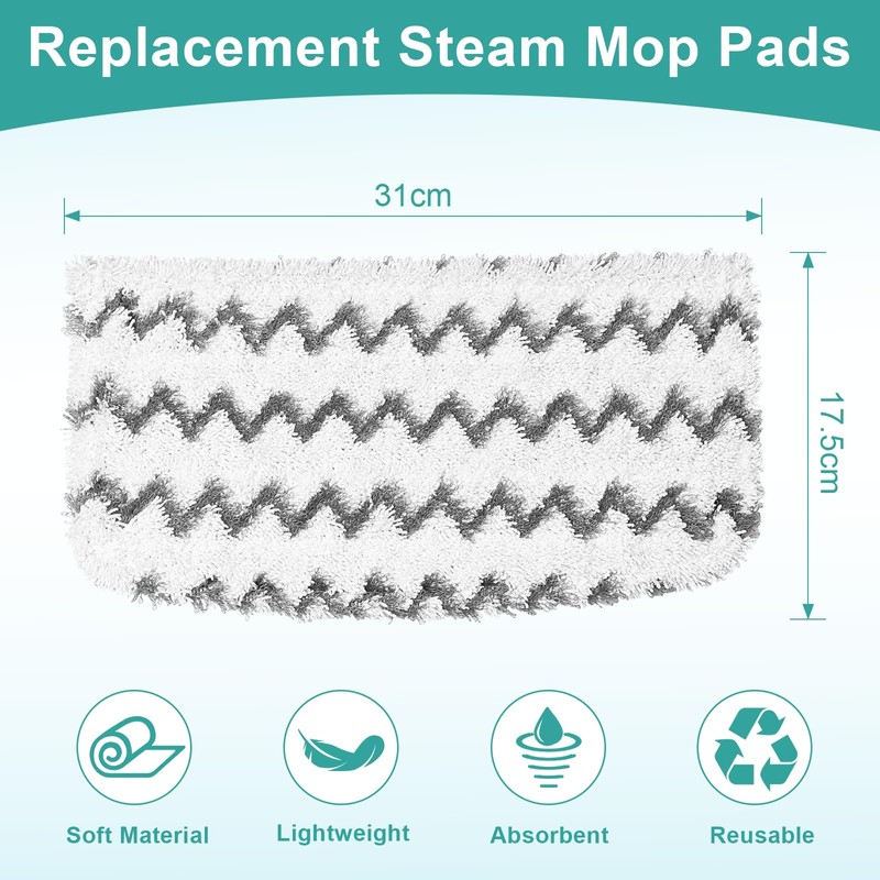 Jikefa 4PCS Steam Mop Pads Compatible with Shark Steam Mop