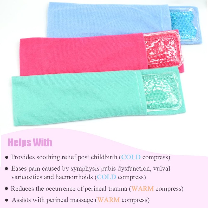 Perineal Cooling Pad, Postpartum Cold Packs Gel Bead Ice Pack