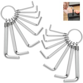 ClcIosis 16 Piece Allen Key Set, Allen Key Set with Ring Closure, Multifunctional Tool, for DIY Mechanics, Furniture Assembly and Bicycle Repair