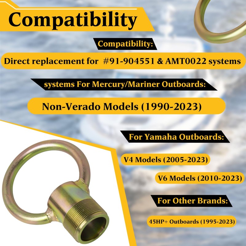 Stitokg 91-904551 Outboard Lifting Ring Tool – Compatible with Mercury,