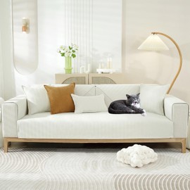 MIFXIN Sectional Couch Cover Sofa Cushion Covers Chenille Anti-Slip Furniture Protector Sofa Slipcover for 3 Cushion Couch Loveseat Recliner L Shaped Armrest Backrest (Only 1 Piece)