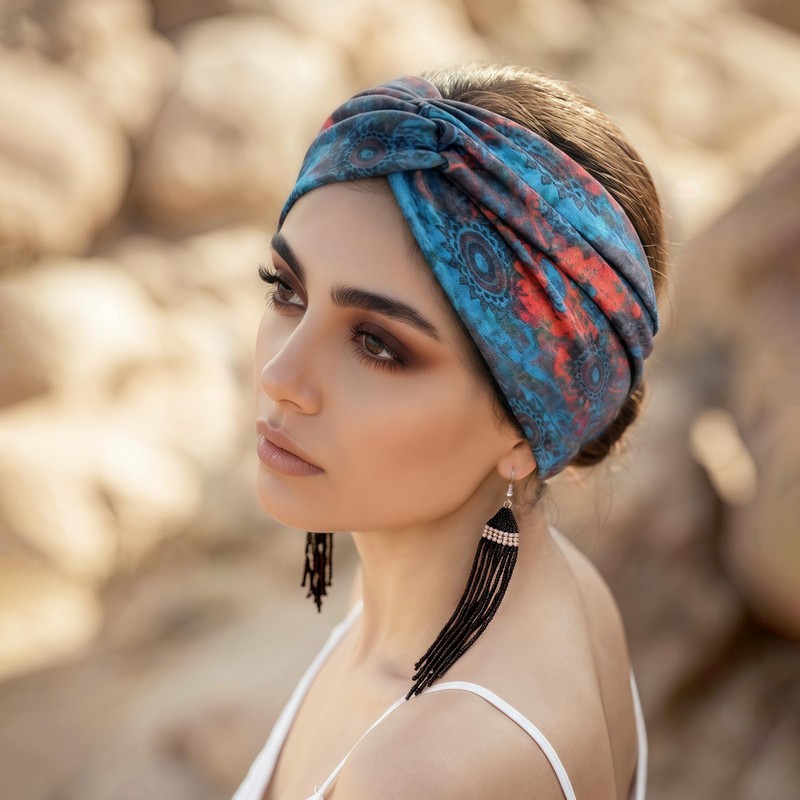 Extra Wide Turban Headbands for Women No Slip Boho Elastic