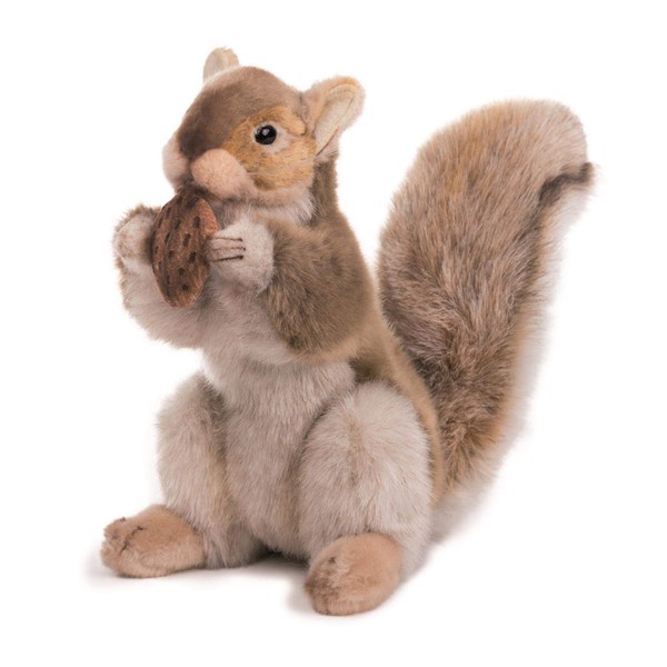 Hansa Brown Squirell with Nut Plush, 9"