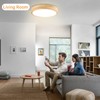 Led Ceiling Light Flush Mount: 12 Inch 24W Wood Bedroom