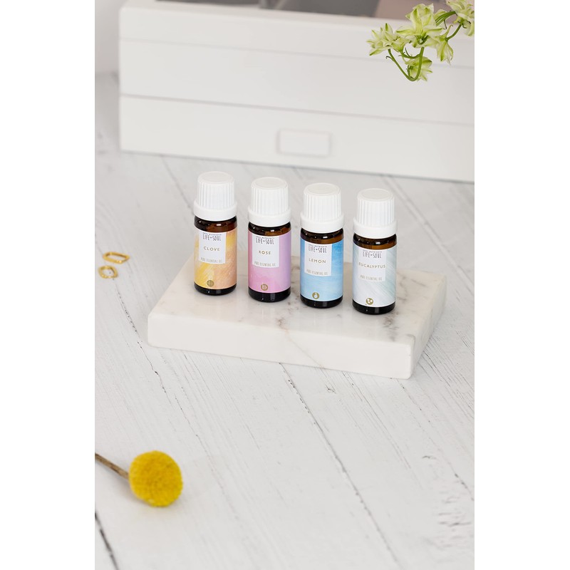 Smell Training Set- Essential Oil Gift Set- Rose, Clove, Eucalyptus,