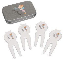 Azeeda 'Fairy Kisses Angel Wishes' Golf Divot Tool/Repair Fork Gift Set (GO00072065)
