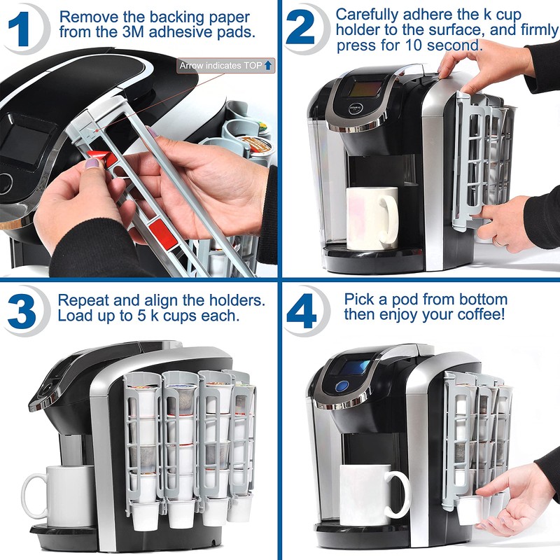 STORAGENIE Coffee Pod Holder for Keurig, Side Mount K Cup