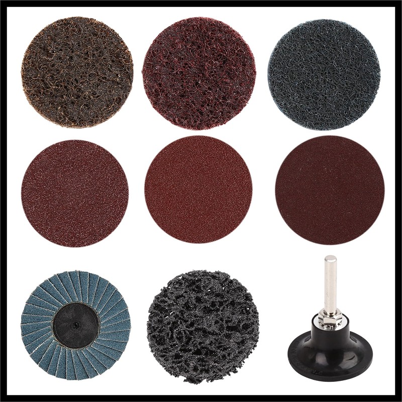 Hihaha 42 Pcs Sanding Discs Nylon Roll Lock Surface Coarse