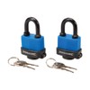 Silverline 568779 Keyed Alike Weather-Resistant Padlocks 48mm 2pk
