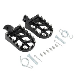 IUVWISN Mini Bike Foot Pegs CNC for CT200U CT200U-EX BT200X CT100U Mega Moto Trail 100cc 212cc 196cc Black,Wider MX Style Footpegs Foot Rest
