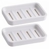 Senshuomy Soap Dish with Drainage | Keep Soap Dry, Plastic