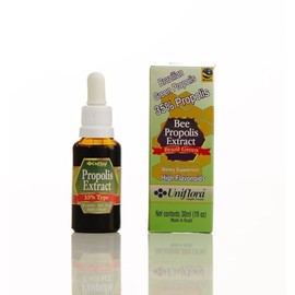 Uniflora Brazilian Green Bee Propolis Liquid Extract – 35% Concentration – Alcohol-Free – 30ml (Pack of 12)