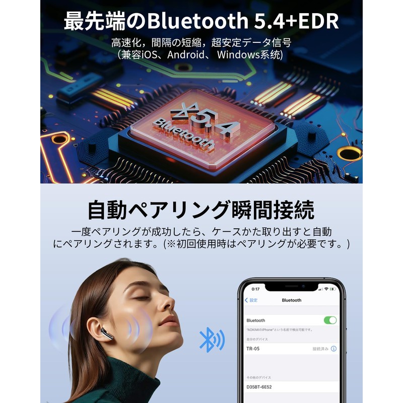 Wireless Earbuds, Bluetooth Earphones, Wireless Earphones, Bluetooth 5.4, Bluetooth Earphones,